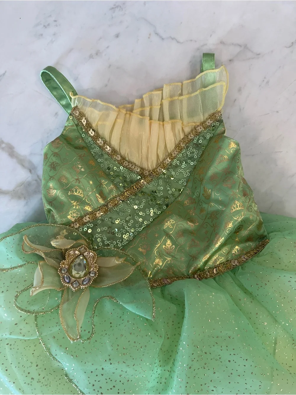Girls Tiana Disney Princess Tulle Costume Dress